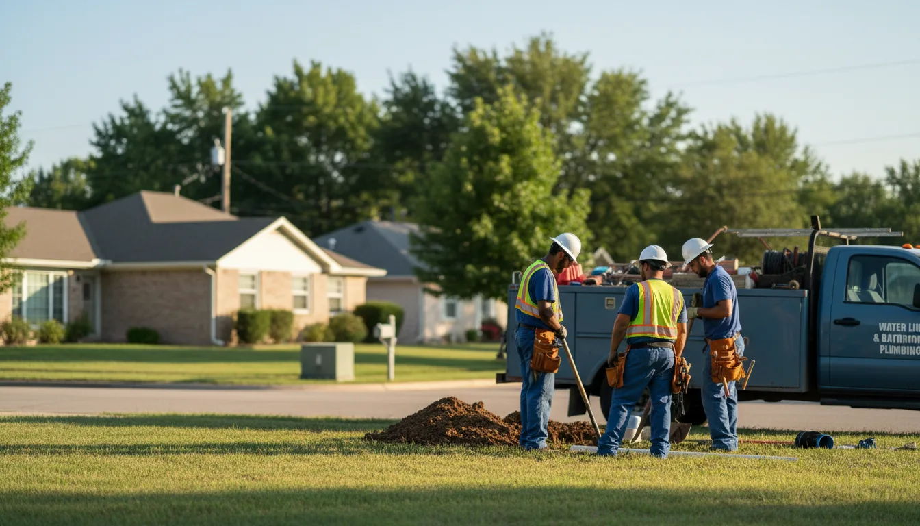 Residential water line and bathroom plumbing service in Truxton, MO